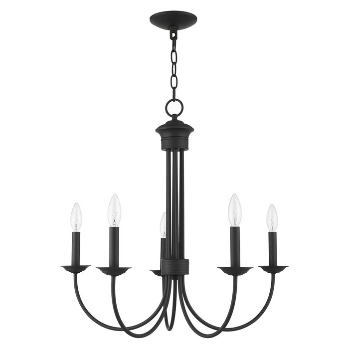Livex Lighting 42685-04 Five Light Chandelier, Black