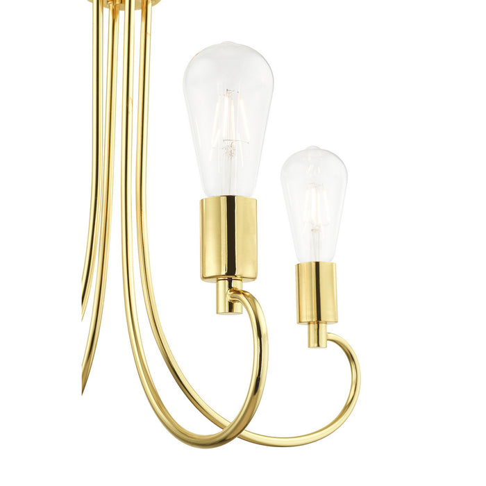 Livex Lighting 42924-02 Four Light Chandelier, Polished Brass