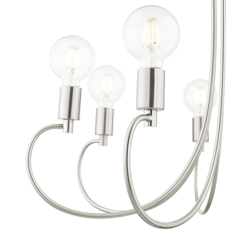 Livex Lighting 42927-91 Seven Light Chandelier, Brushed Nickel