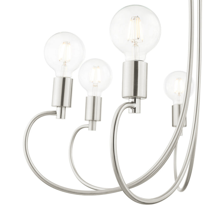 Livex Lighting 42927-91 Seven Light Chandelier, Brushed Nickel