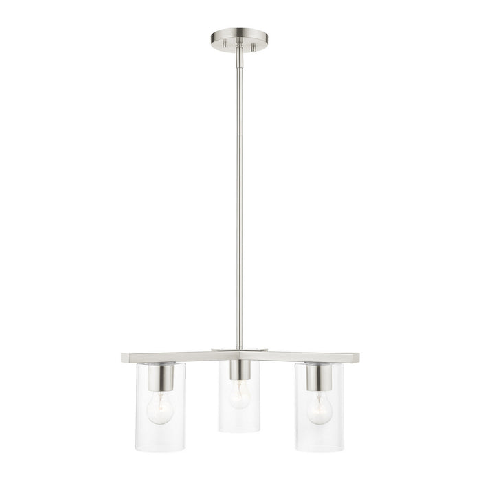 Livex Lighting 45473-91 Three Light Chandelier, Brushed Nickel