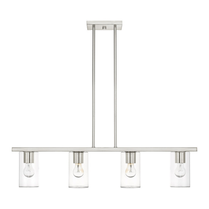 Livex Lighting 45474-91 Four Light Chandelier, Brushed Nickel