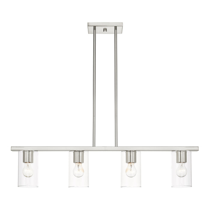 Livex Lighting 45474-91 Four Light Chandelier, Brushed Nickel