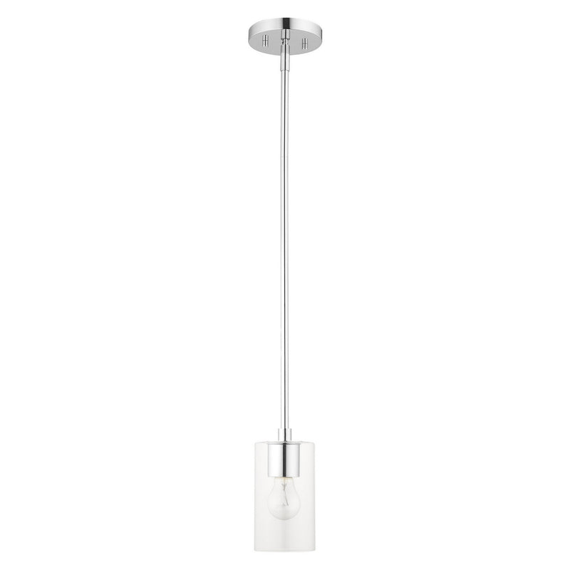 Livex Lighting 45477-05 One Light Pendant, Polished Chrome