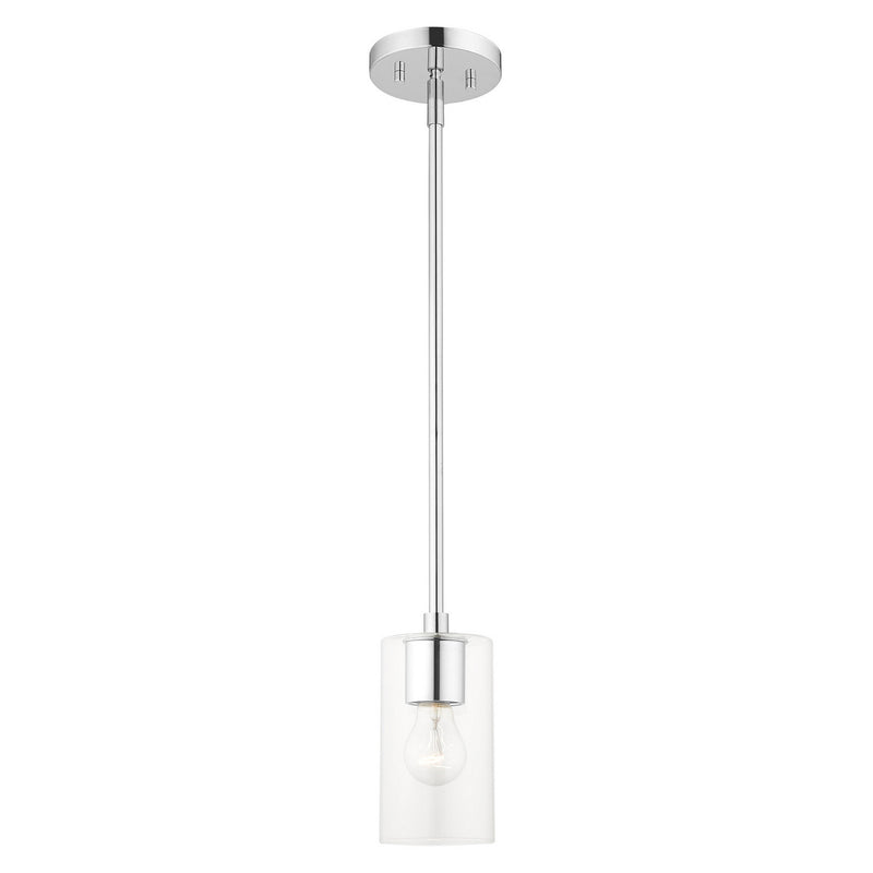 Livex Lighting 45477-05 One Light Pendant, Polished Chrome