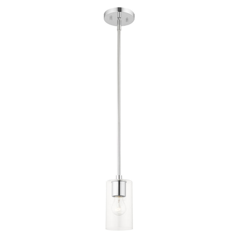 Livex Lighting 45477-05 One Light Pendant, Polished Chrome