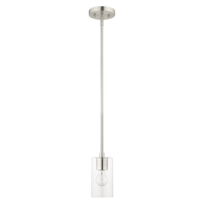Livex Lighting 45477-91 One Light Pendant, Brushed Nickel