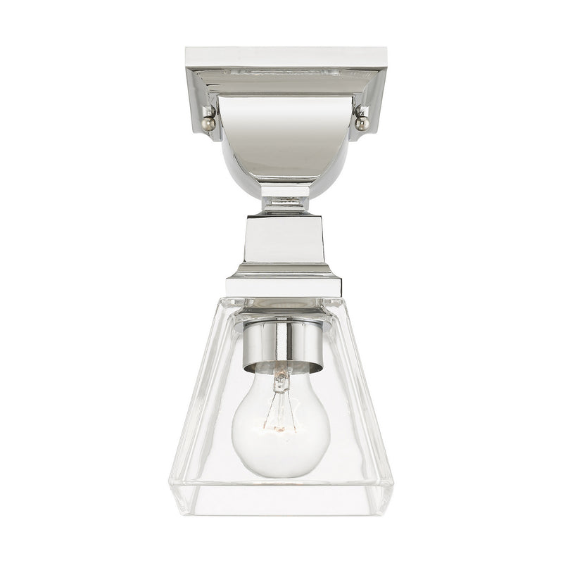 Livex Lighting 45562-05 One Light Flush Mount, Polished Chrome