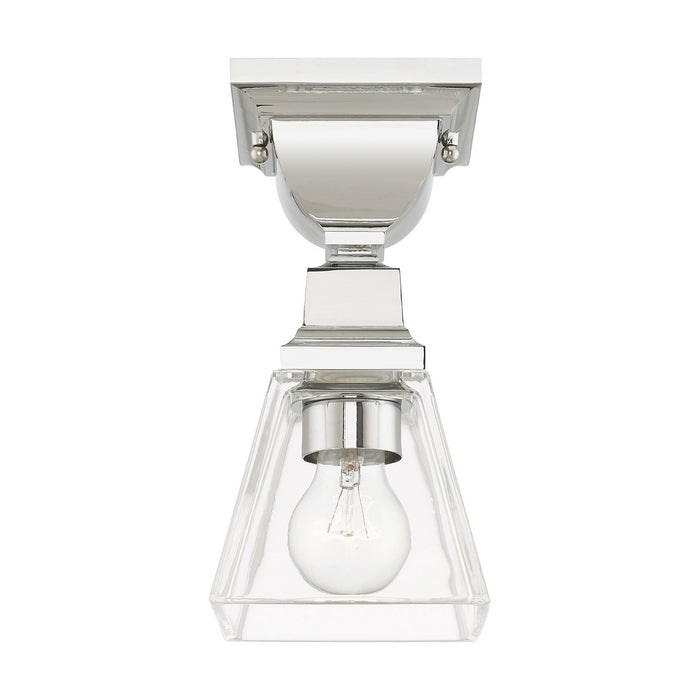Livex Lighting 45562-05 One Light Flush Mount, Polished Chrome