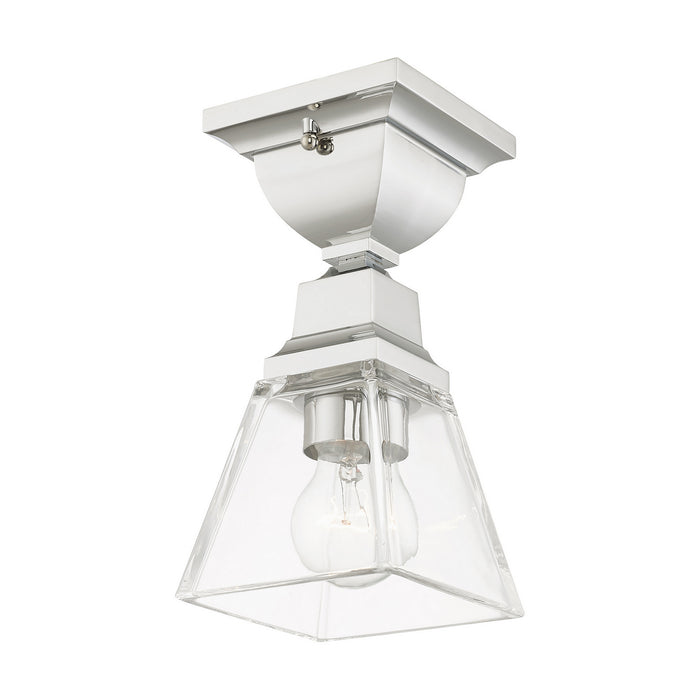 Livex Lighting 45562-05 One Light Flush Mount, Polished Chrome