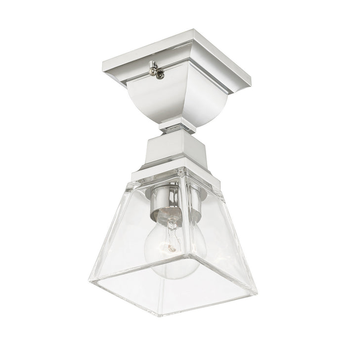 Livex Lighting 45562-05 One Light Flush Mount, Polished Chrome
