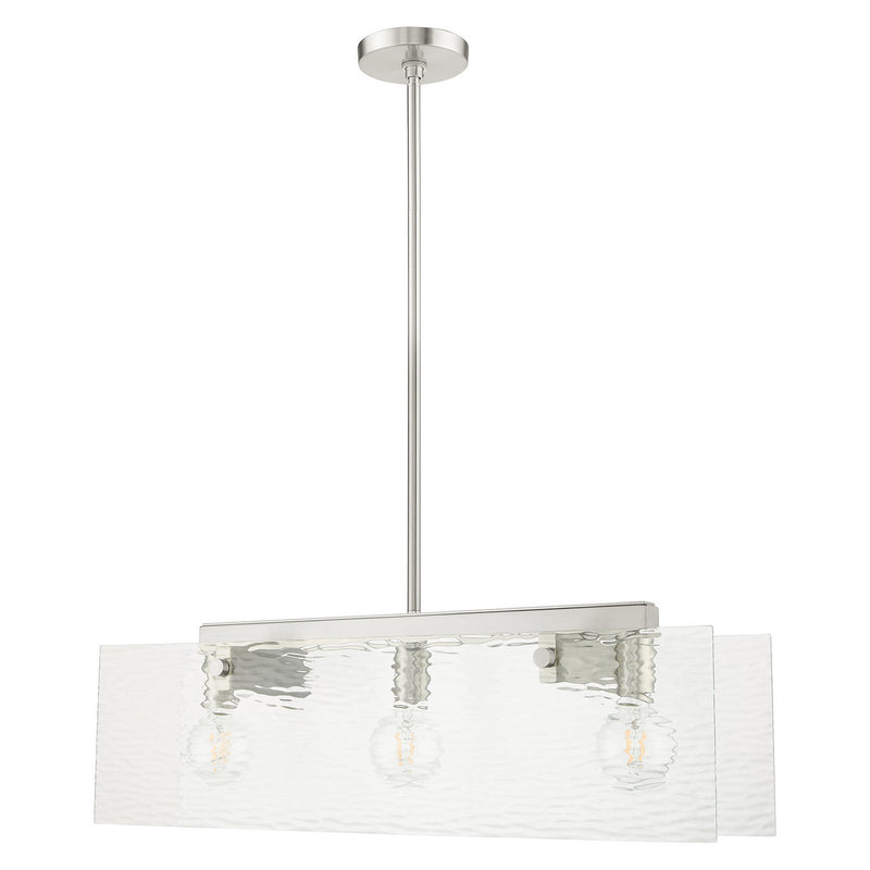 Livex Lighting 45623-91 Three Light Chandelier, Brushed Nickel