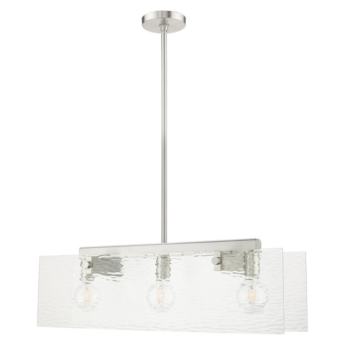 Livex Lighting 45623-91 Three Light Chandelier, Brushed Nickel