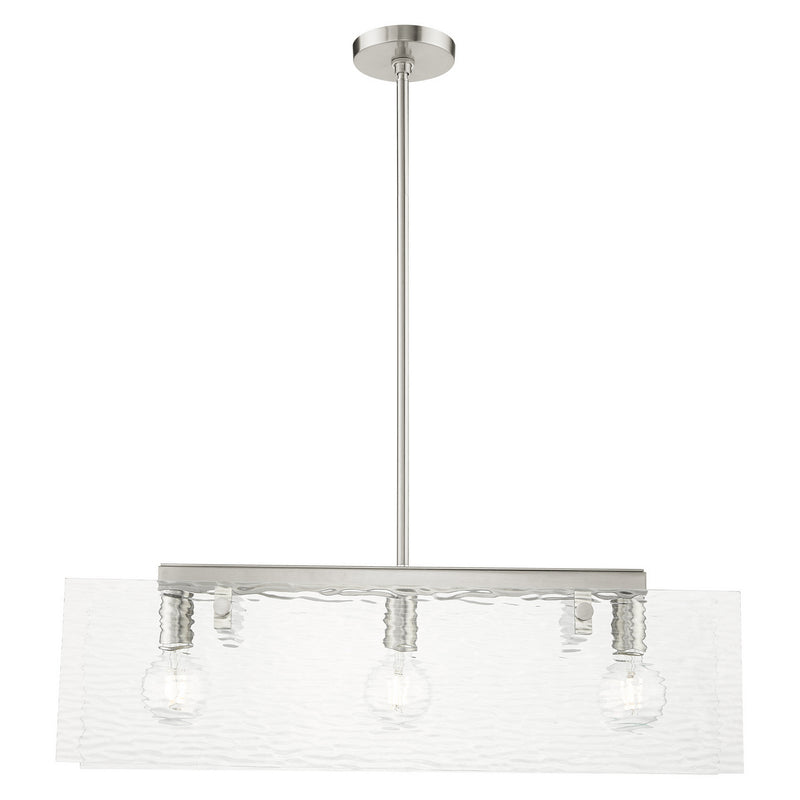 Livex Lighting 45623-91 Three Light Chandelier, Brushed Nickel