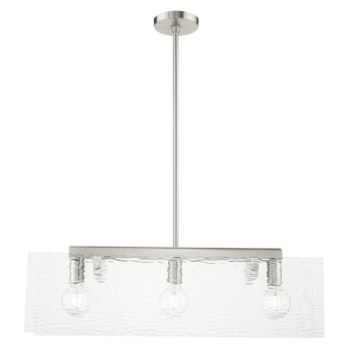 Livex Lighting 45623-91 Three Light Chandelier, Brushed Nickel