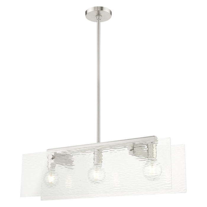 Livex Lighting 45623-91 Three Light Chandelier, Brushed Nickel