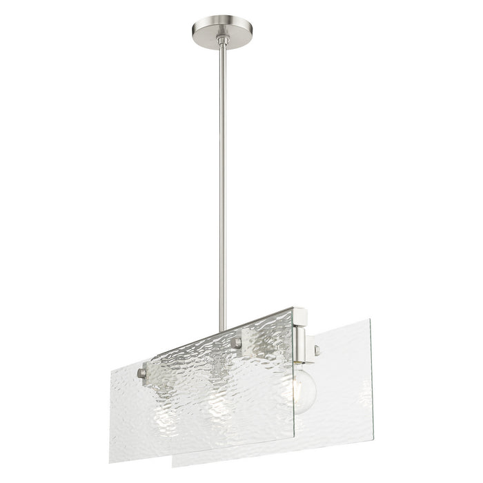Livex Lighting 45623-91 Three Light Chandelier, Brushed Nickel