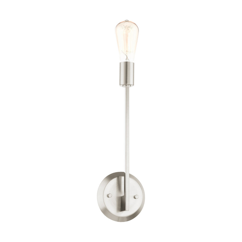 Livex Lighting 45839-91 One Light Wall Sconce, Brushed Nickel
