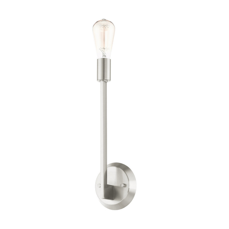 Livex Lighting 45839-91 One Light Wall Sconce, Brushed Nickel