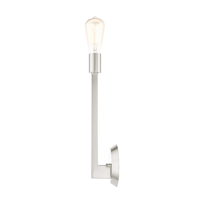 Livex Lighting 45839-91 One Light Wall Sconce, Brushed Nickel