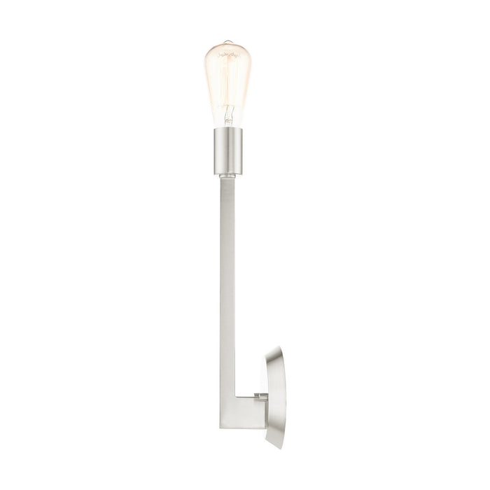 Livex Lighting 45839-91 One Light Wall Sconce, Brushed Nickel