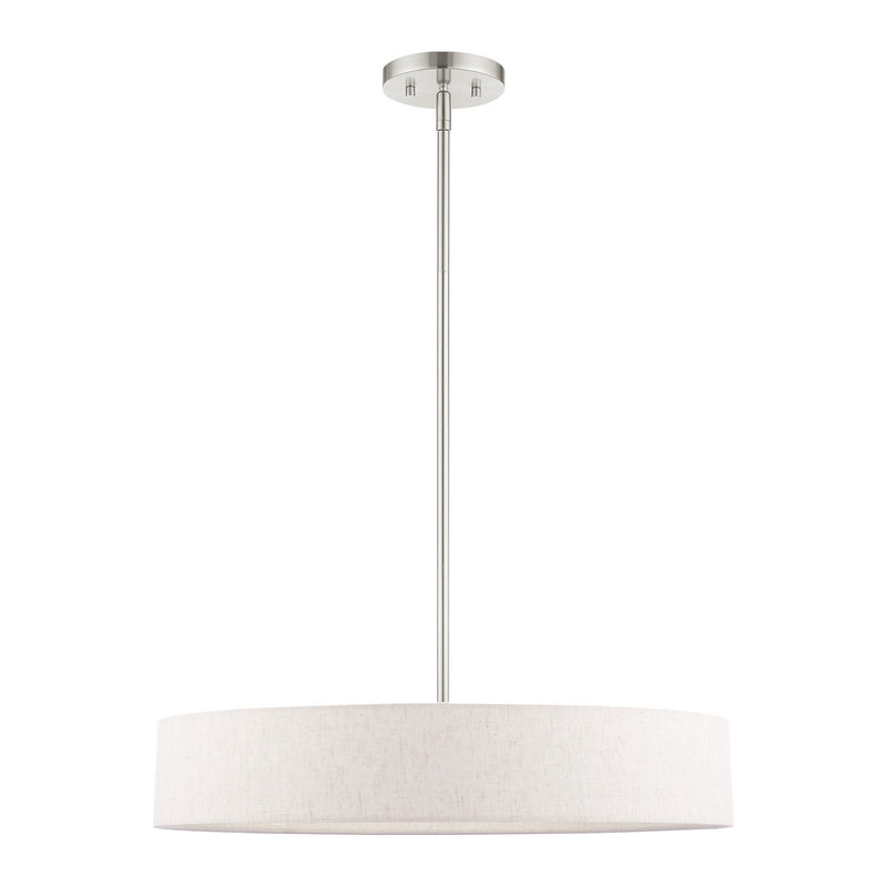 Livex Lighting 46034-91 Four Light Pendant, Brushed Nickel