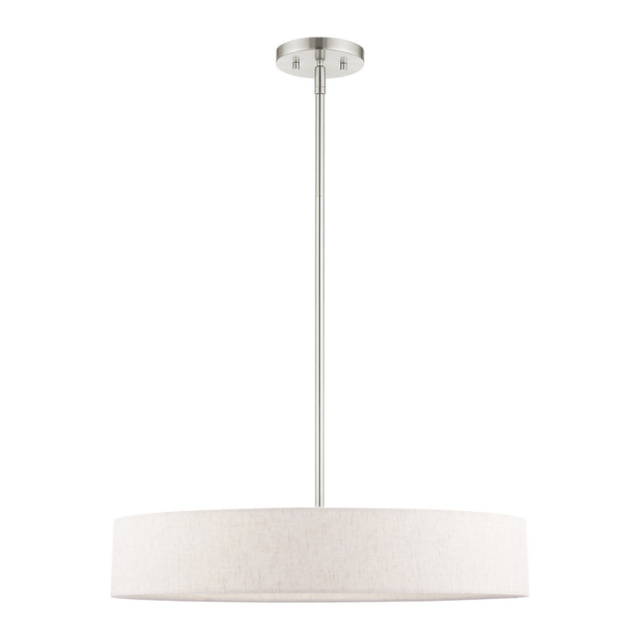 Livex Lighting 46034-91 Four Light Pendant, Brushed Nickel