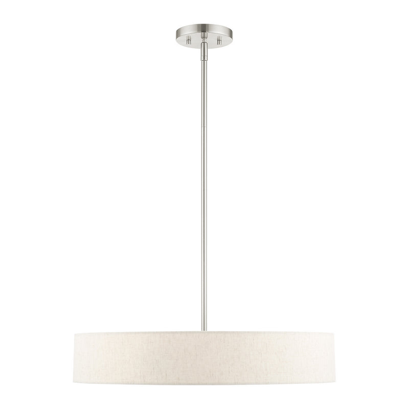 Livex Lighting 46034-91 Four Light Pendant, Brushed Nickel
