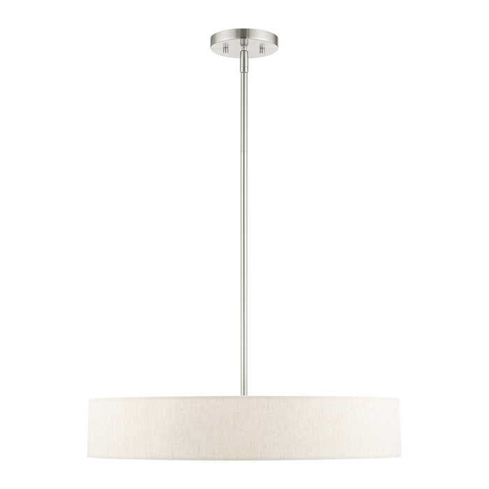 Livex Lighting 46034-91 Four Light Pendant, Brushed Nickel