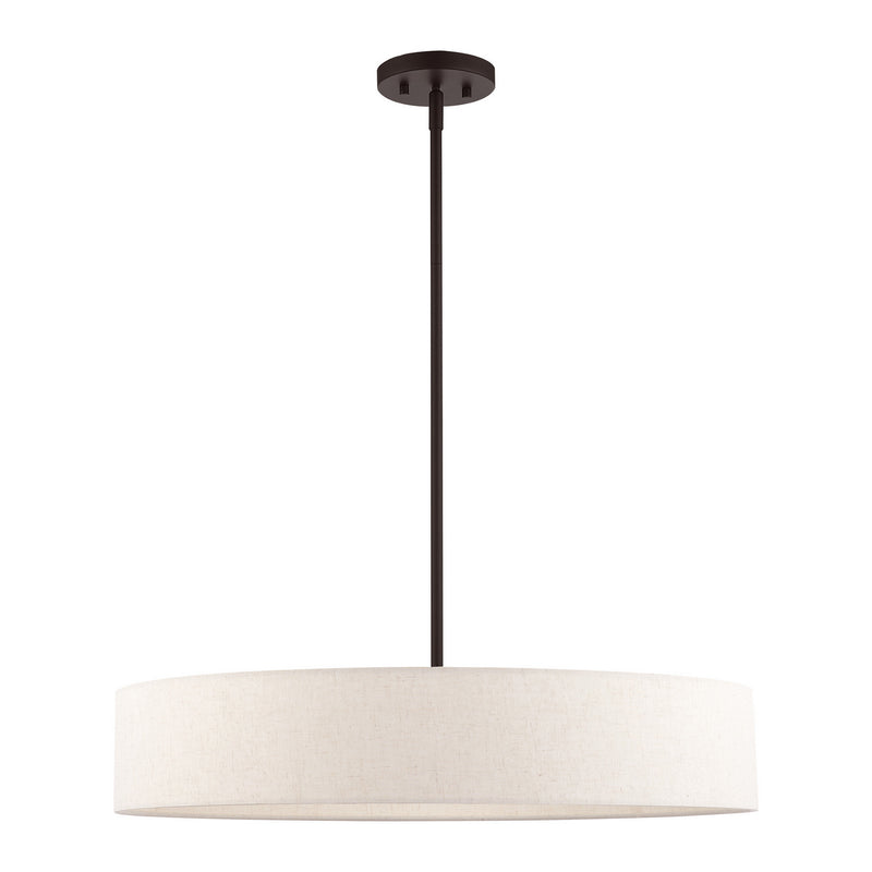 Livex Lighting 46035-07 Five Light Pendant, Bronze w/ Antique Brasss
