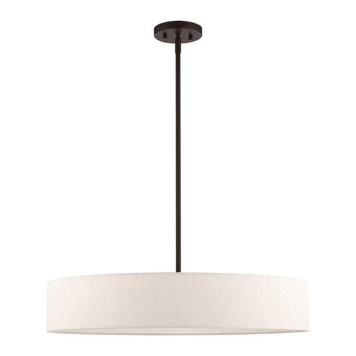 Livex Lighting 46035-07 Five Light Pendant, Bronze w/ Antique Brasss