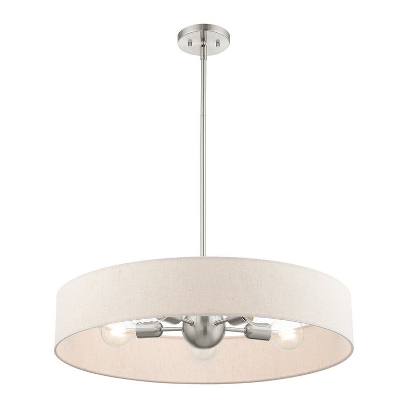 Livex Lighting 46035-91 Five Light Pendant, Brushed Nickel