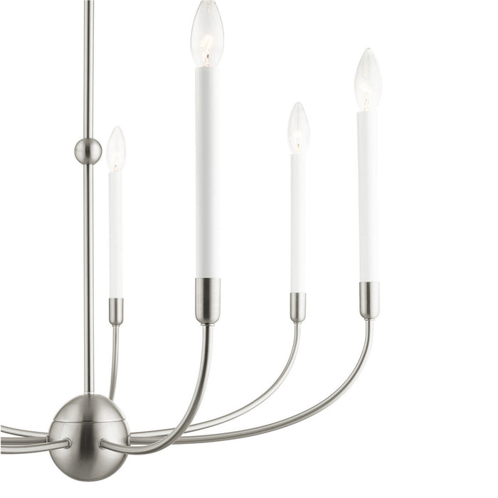 Livex Lighting 46067-91 Seven Light Chandelier, Brushed Nickel
