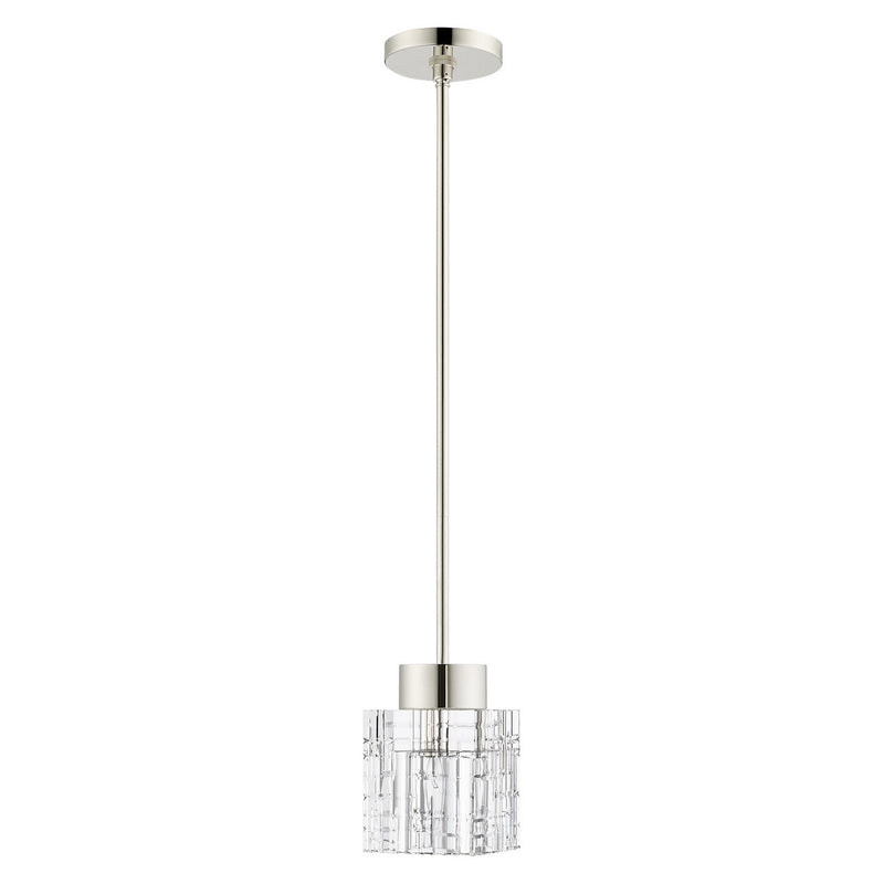 Livex Lighting 46181-35 One Light Pendant, Polished Nickel