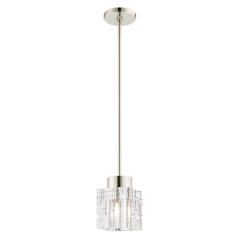 Livex Lighting 46181-35 One Light Pendant, Polished Nickel