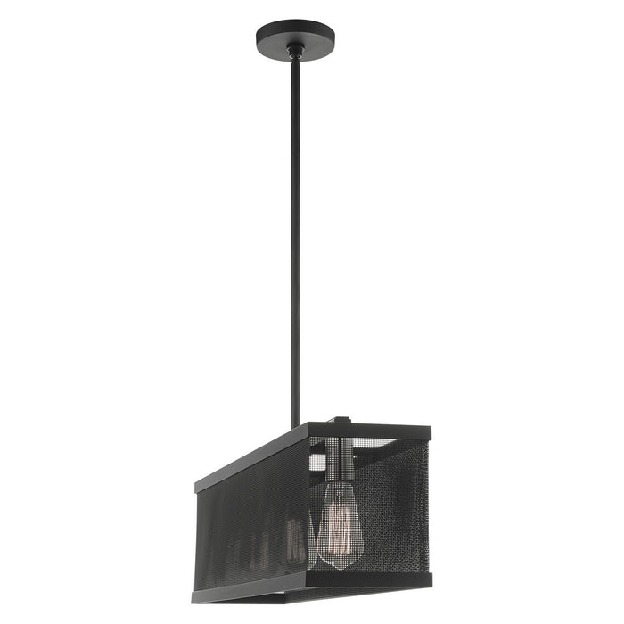 Livex Lighting 46213-04 Three Light Chandelier, Black w/ Brushed Nickels