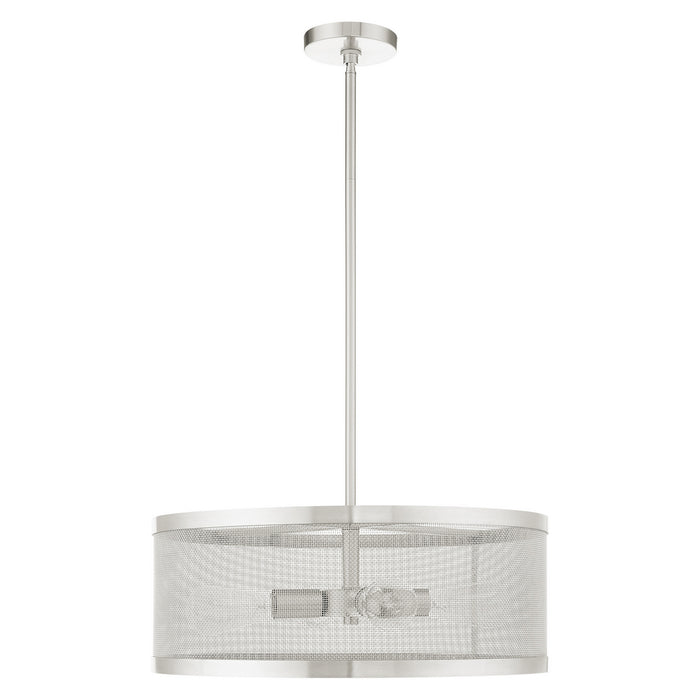 Livex Lighting 46214-91 Four Light Chandelier, Brushed Nickel