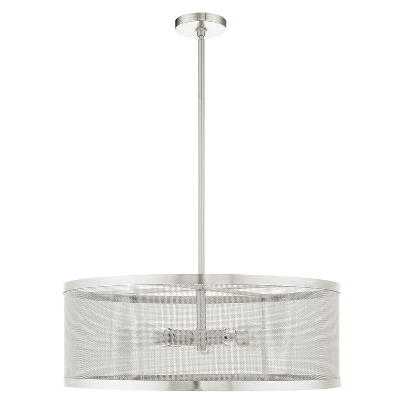 Livex Lighting 46215-91 Five Light Chandelier, Brushed Nickel
