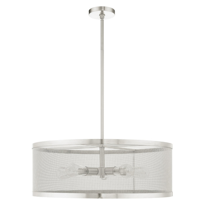 Livex Lighting 46215-91 Five Light Chandelier, Brushed Nickel
