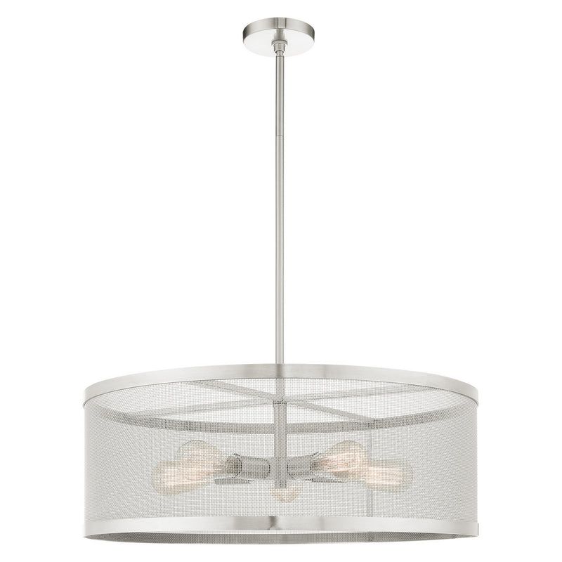 Livex Lighting 46215-91 Five Light Chandelier, Brushed Nickel