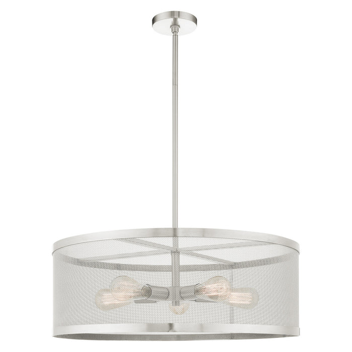 Livex Lighting 46215-91 Five Light Chandelier, Brushed Nickel