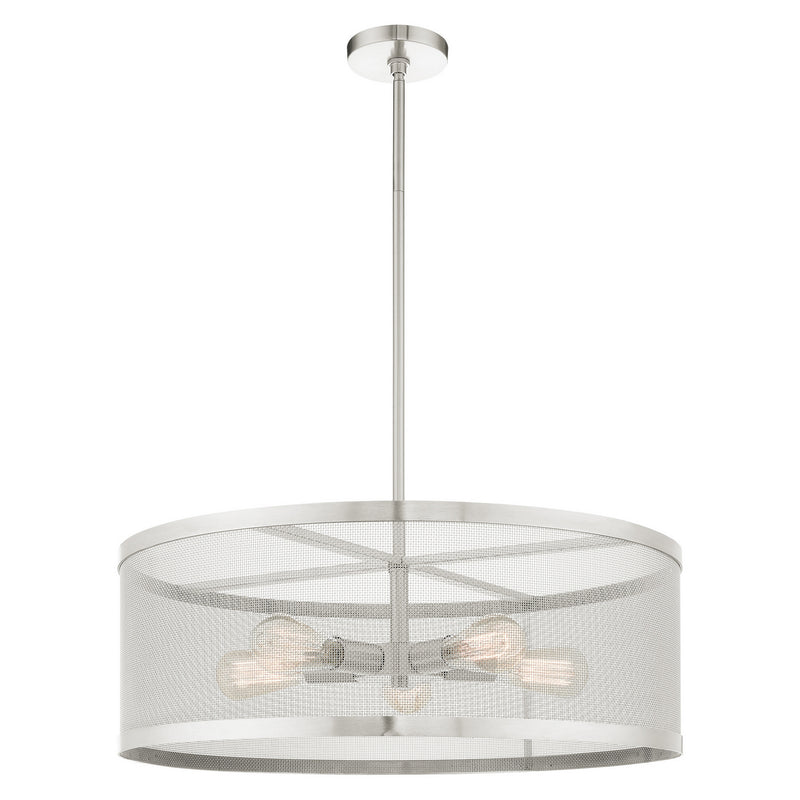 Livex Lighting 46215-91 Five Light Chandelier, Brushed Nickel