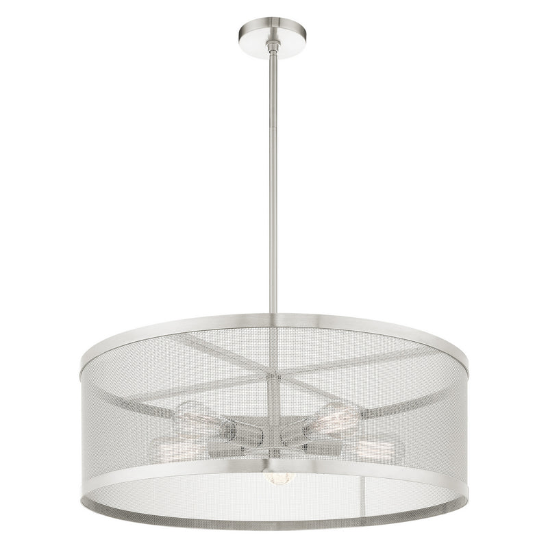 Livex Lighting 46215-91 Five Light Chandelier, Brushed Nickel
