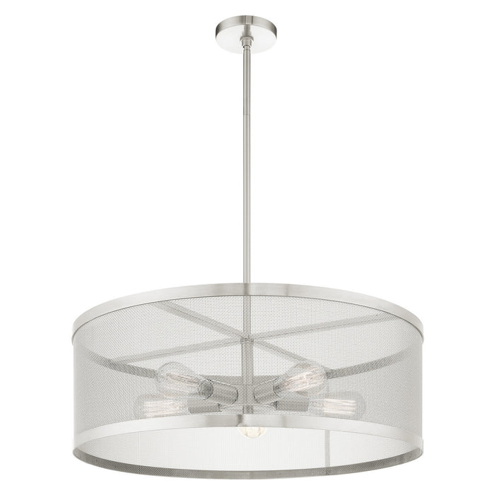 Livex Lighting 46215-91 Five Light Chandelier, Brushed Nickel