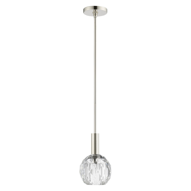 Livex Lighting 46321-35 One Light Pendant, Polished Nickel