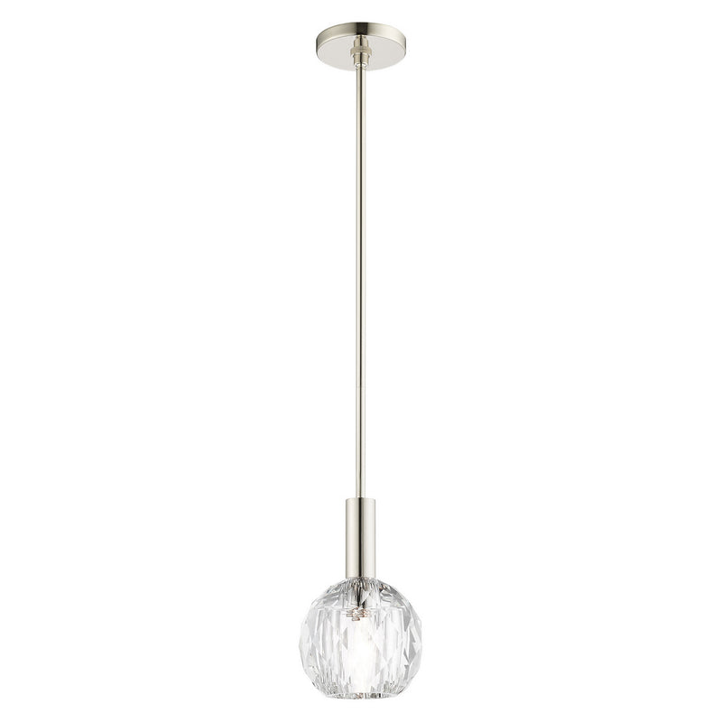 Livex Lighting 46321-35 One Light Pendant, Polished Nickel