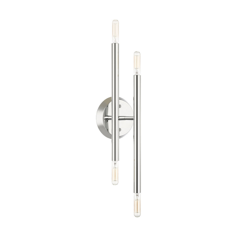 Livex Lighting 46771-05 Four Light Wall Sconce, Polished Chrome