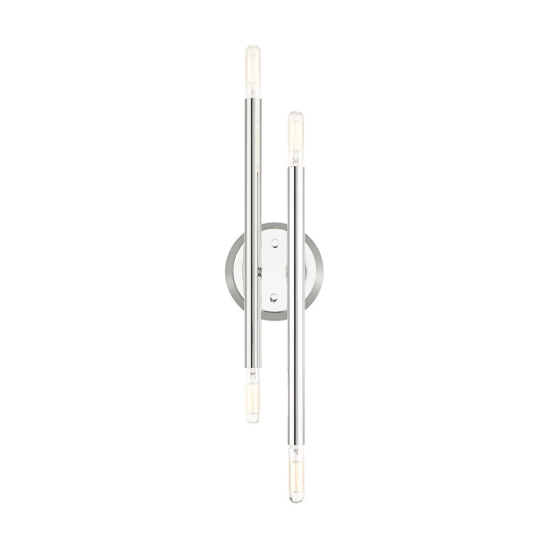 Livex Lighting 46771-05 Four Light Wall Sconce, Polished Chrome