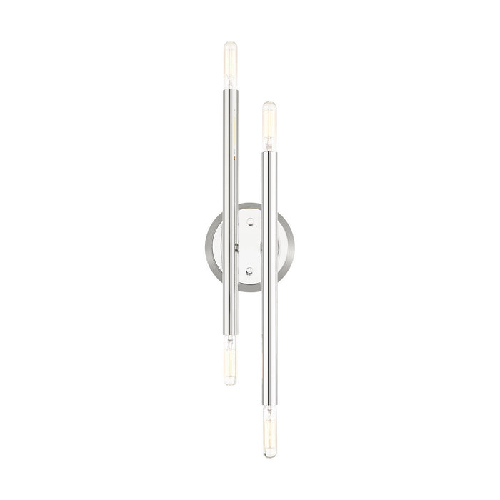 Livex Lighting 46771-05 Four Light Wall Sconce, Polished Chrome