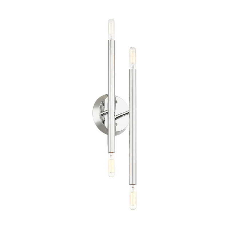 Livex Lighting 46771-05 Four Light Wall Sconce, Polished Chrome